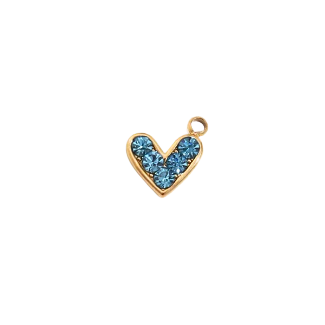 Mini blue heart charm