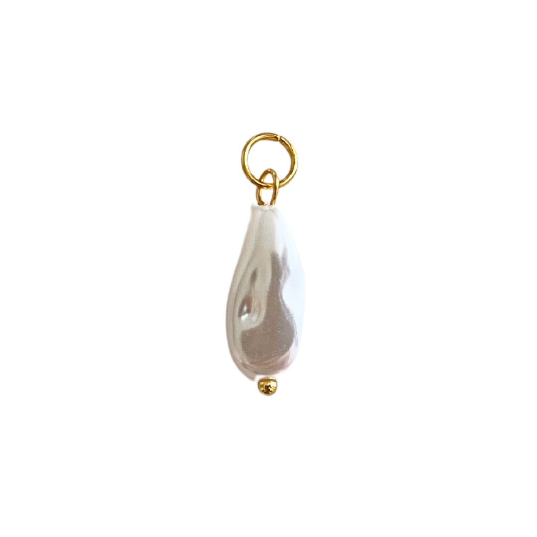 Long Irregular Pearl Charm