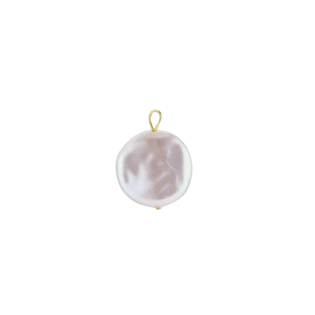 Round Irregular Pearl Charm